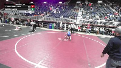 58 lbs 5th Place - Cooper Hamacher, Dickinson WC vs Easton Baker, Shoshoni Sharp Shooters