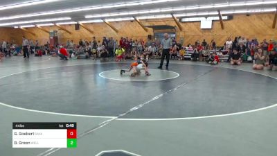 44 lbs Semifinal - Greyson Goebert, Savanah vs Brantley Green, Wellsboro