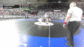 Girls 2A 155 lbs Semifinal - Elizabeth Ibarra, Ridgefield (Girls) vs Hailee Orgill, Deer Park (Girls)