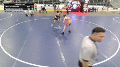 16U Boys - 132 lbs Quarters - Limoni Matakaiongo, Iron County Wrestling Academy vs Malakii Martin, Bear Cave Wrestling Club