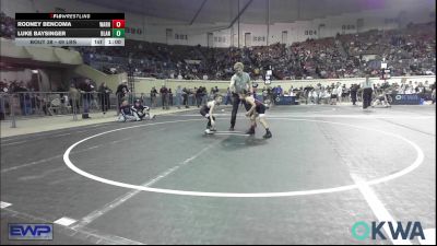 49 lbs Consi Of 16 #2 - Rodney Bencoma, Warhorse Wrestling Club vs Luke Baysinger, Blanchard Youth Wrestling Club