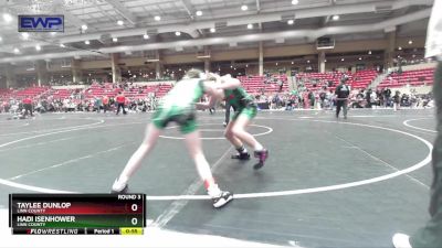 85 lbs Round 3 - Hadi Isenhower, Linn County vs Taylee Dunlop, Linn County