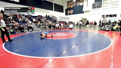 58 lbs Cons. Round 1 - Alijah Moreno, So Cal Hammers Wrestling vs Johnny Schneider, Rough House
