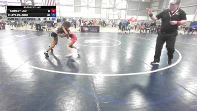 U17 Women - 43 lbs 7th Place Match - Lindsey Lau, HI vs Chaya Palomo, OR