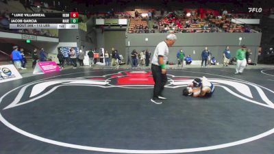 113 lbs Consi Of 8 #1 - Luke Villarreal, Redwood -Visalia vs Jacob Garcia, Madera South