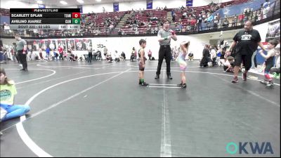 52 lbs Consi Of 16 #1 - Scarlett Splan, Team Worx Wrestling Club vs Avelino Juarez, Clinton Youth Wrestling