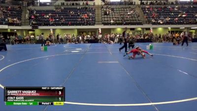 65 lbs Cons. Round 3 - Colt Gass, Moen Wrestling Academy vs Garrett Vasquez, St. Francis Gladiators Wrestli