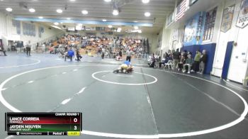 157 lbs Champ. Round 1 - Jayden Nguyen, Fountain Valley vs Lance Correia, Peninsula