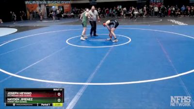 112 lbs Quarterfinal - Hayden Jimenez, Haines High School vs Joseph Heyano, Dillingham High School