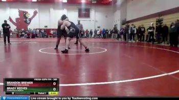 285 lbs Champ. Round 1 - Brandon Brewer, Northview High School vs Brady Reeves, Evansville North