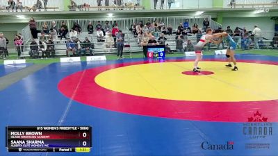 50kg Quarterfinal - Molly Brown, Island Wrestling Academy vs Saana Sharma, Alberta Elite Women`s WC