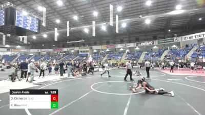 72 lbs Quarterfinal - Quinn Cisneros, Gladiator Wr Ac vs Kadence Rios, Dragons WC