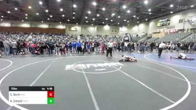 70 lbs Rr Rnd 1 - Casey Byrd, Wyoming Underground vs Ace Carpio, FW Spartans