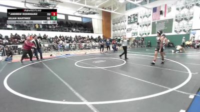 126 lbs Champ. Round 1 - Andrew Rodriguez, Paramount vs Julian Martinez, Bullard