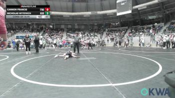 49 lbs Consi Of 16 #1 - Cannon Francis, Team Tulsa Wrestling Club vs Nicholas Wytovich, Husky WC