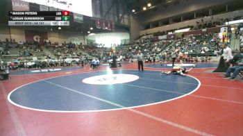5A 157 lbs Cons. Round 1 - Mason Peters, Lake Hamilton vs Logan Gunderson, Greenwood