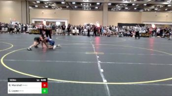 100 lbs Consi Of 4 - Brody Marshall, Panguitch vs Cain Lopez, Peterson Grapplers