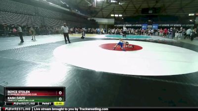 59 lbs Quarterfinal - Kash Davis, Twin City Wrestling Club vs Royce Stolen, Ellensburg Wrestling Club