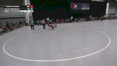 138 lbs Cons. Rd Of 16 - Isaiah Ebersbach, Orange County RTC vs Korben Warner, Team Action Wrestling Club