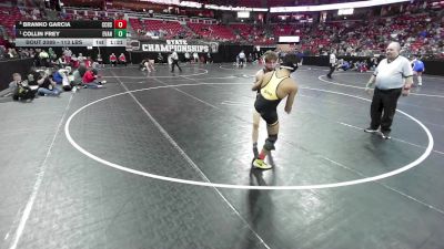 113 lbs Quarters - Collin Frey, Evansville vs Branko Garcia, Cuba City/Bent./SW