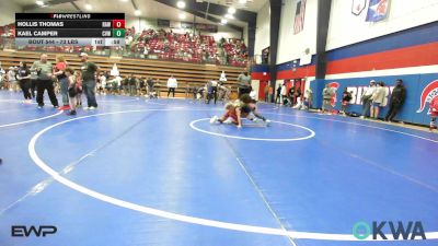 73 lbs Consi Of 8 #2 - Hollis Thomas, Raw Wrestling Club vs Kael Camper, Caney Valley Wrestling