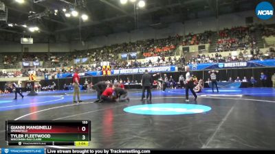 133 lbs Cons. Round 1 - Gianni Manginelli, Springfield vs Tyler Fleetwood, Wisconsin-Eau Claire