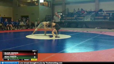 138 lbs Noah Martel, Bismarck St Mary`s vs Quade Siemens, Natrona County