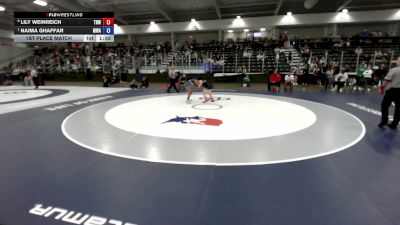 135 lbs 1st Place Match - Naima Ghaffar, M3 Wrestling Academy vs Lily Weinreich, The Best Wrestler