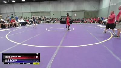 113 lbs Semis & 3rd Wb (16 Team) - Desmond Brown, Georgia vs Jake Glaser, North Dakota