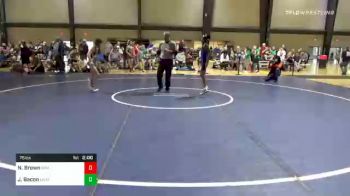 75 lbs Semifinal - Noah Brown, Guerrilla Wrestling Academy vs Jaylen Bacon, Unattached