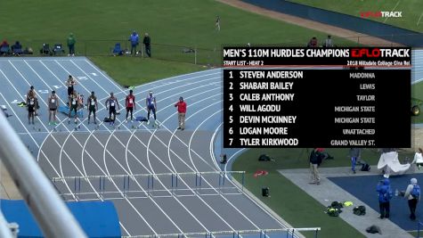 Men’s 110m Hurdles Championship, Heat 2