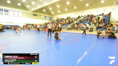 135 lbs Cons. Round 3 - Sabrina Felix, Downey Highschool Wrestling vs Hailey Ryan, Team Thunder