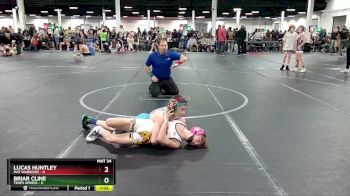 72 lbs Round 4 (8 Team) - Briar Cline, Terps Xpress vs Lucas Huntley, Mat Warriors