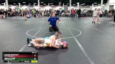 72 lbs Round 4 (8 Team) - Briar Cline, Terps Xpress vs Lucas Huntley, Mat Warriors