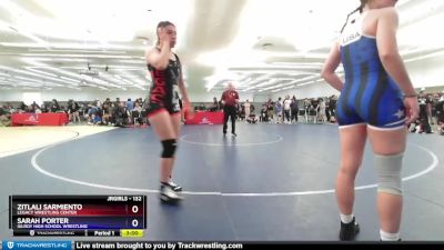 132 lbs Cons. Round 1 - Zitlali Sarmiento, Legacy Wrestling Center vs Sarah Porter, Gilroy High School Wrestling