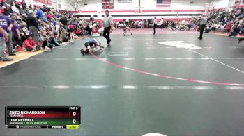 55 lbs Cons. Round 1 - Enzo Richardson, Team Owls vs Dax Plymell, Higginsville Youth Wrestling