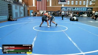 285 lbs Quarterfinal - Caden Young, Uintah vs Ethan Sweet, Layton