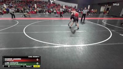 140 lbs Cons. Round 5 - Zander Jandrin, Sturgeon Bay vs Luke Schultz, Milton Monsters Wrestling Club