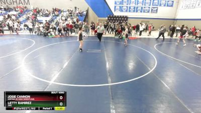 115 lbs Cons. Round 2 - Letty Ramirez, JWC vs Josie Cannon, Uintah Jr High Wrestling