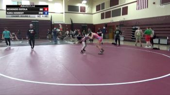 109.5-116.8 Champ. Round 3 - McKenzie Ostola, Dubuque Wrestling Club vs Kara Kennedy, Cresco Youth Wrestling Club