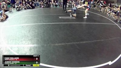 95 lbs Round 2 (4 Team) - Aaron Hanson, Kansas Mamba vs Cash Williams, North Dakota 1