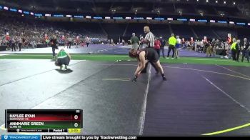 Girls - 235 lbs Quarterfinal - AnnMarie Green, Clare HS vs Haylee Ryan, Northwest HS