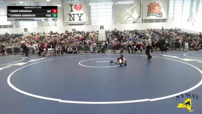 44 lbs Quarterfinal - Corben Giberson, Portville Youth Wrestling Club vs Owen Brennan, Akron Wrestling Club