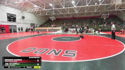 165 lbs Quarterfinal - Joe Ciccarelli, Cuesta College vs Edward Ramirez, Santa Ana College