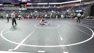 122.8-133.8 lbs Semifinal - Lauren Phillips, Mo West vs Quetzicalli Guevara Tapia, Mighty Lion Wrestling Club