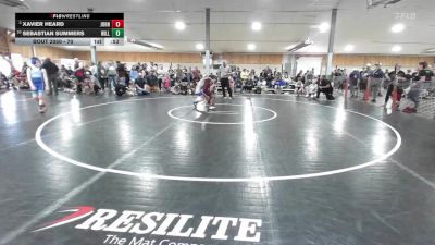 70 lbs Consi Of 16 #2 - Xavier Heard, Johnson City vs Sebastian Summers, Williamsport