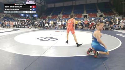 132 lbs Cons. Rd Of 64 - John David Quinlan, Michigan vs Joey Enzminger, North Dakota