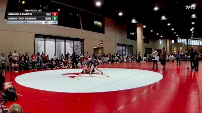 130 lbs Semis & 3rd Wb (16 Team) - Audreyona Perkins, Mat Clash Beast Mode vs Anabella Harris, TWA #1