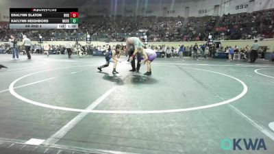 100 lbs Rr Rnd 4 - Eralynn Slaton, Bristow Elementary Wrestling Club vs Kai'lynn Neighbors, Muskogee Rougher Youth Wrestling