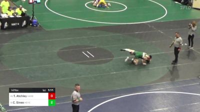 147 lbs Round Of 64 - Tyler Atchley, Harbor Creek vs Caleb Sines, Meyersdale